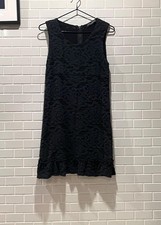 DOLCE&GABBANA Cotton Polyamide Sleeveless Lace Dress Black Lined 38 DG0825139