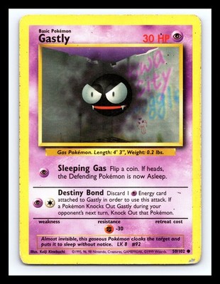   Gastly | Pokemon TCG 1999 | (Shadowless Set) Non Holo Vintage # 50/102