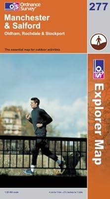 Manchester and Salford: Sheet 277 (Explorer Maps), Ordnance Survey, Used; Good B