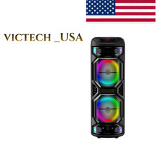 Wireless Speaker 12 Inch Bluetooth Portable PA System Dual Wireless Microphone