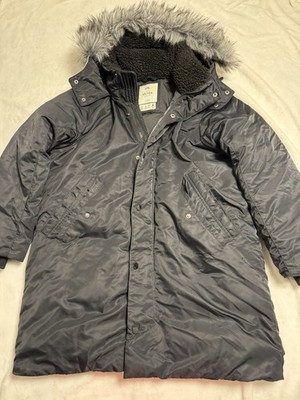 ABERCROMBIE & FITCH ULTRA PARKA JACKET COAT BLACK MENS