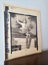 Gil Elvgren “Girl on Roof” Pre-Production Glass Panel + Original Folder 1961
