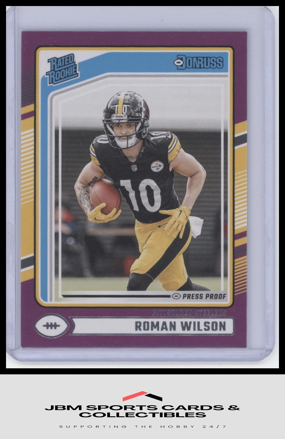 2024 Donruss #348 Roman Wilson Press Proof Purple RC