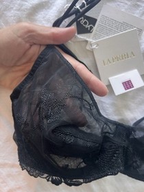 La Perla Bra 34c Black Lace 