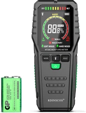Pinless Moisture Meter for Wood, Floor, Concrete – Digital Moisture Tester with
