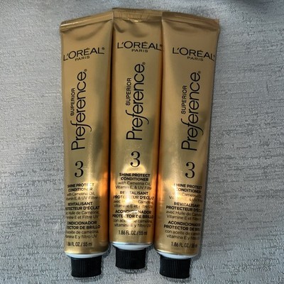 Loreal Superior Preference Shine & Protect #3 Conditioner 1.86oz Lot of 3 NEW