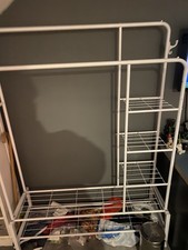 Stand-alone Wardrobe With Shelves Hanging Space And Shoe Rack Dismantled