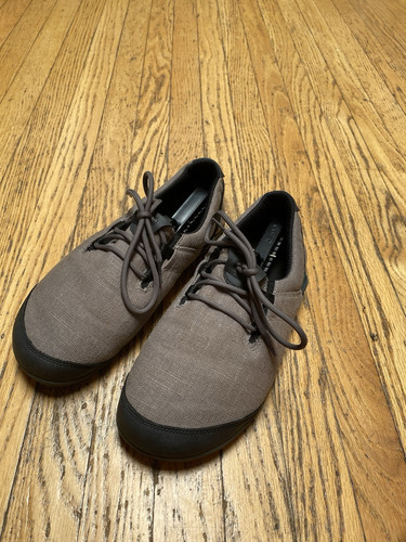 Xero Mens 10 Hanna Hemp Minimalist Bearfoot Sneaker Grey Canvas - Picture 2 of 13