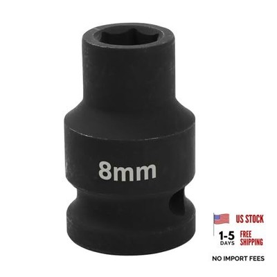 1/2'' Drive Deep Impact Socket, 6 Point Chrome Molybdenum Steel (CR-MO) 8mm