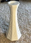 Vintage Hoosier Glass Milk Bud Vase 4063-B White 6” Tall