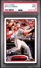 2012 Topps #661 Bryce Harper Rookie Card PSA 9. rookie card picture