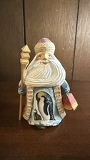 Hand Carved Russian Santa Ded Moroz Wood Figu...