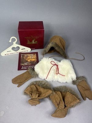 American Girl 2008 Kaya Winter Outfit with Cape Hood Mittens Boots, Retired, NIB