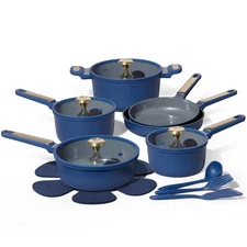 Ceramic Cookwar Set, Pots and Pan Set Non Stick 18 Piece, Cookware Set Kitche...
