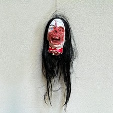 Severed Head Zombie Decorations Scary Halloween Realistic Props Hanging
