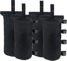 Heavy Duty Weight Bags(150LBS) for Pop up Tent, Set of 4, Black(Without Sand)