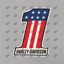 Bold Harley Davidson 1 Vinyl Sticker Patrioti...