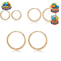 Creolen Ohrringe Titan Hypoallergen Huggie 8-12Mm FüR Damen Herren Piercing