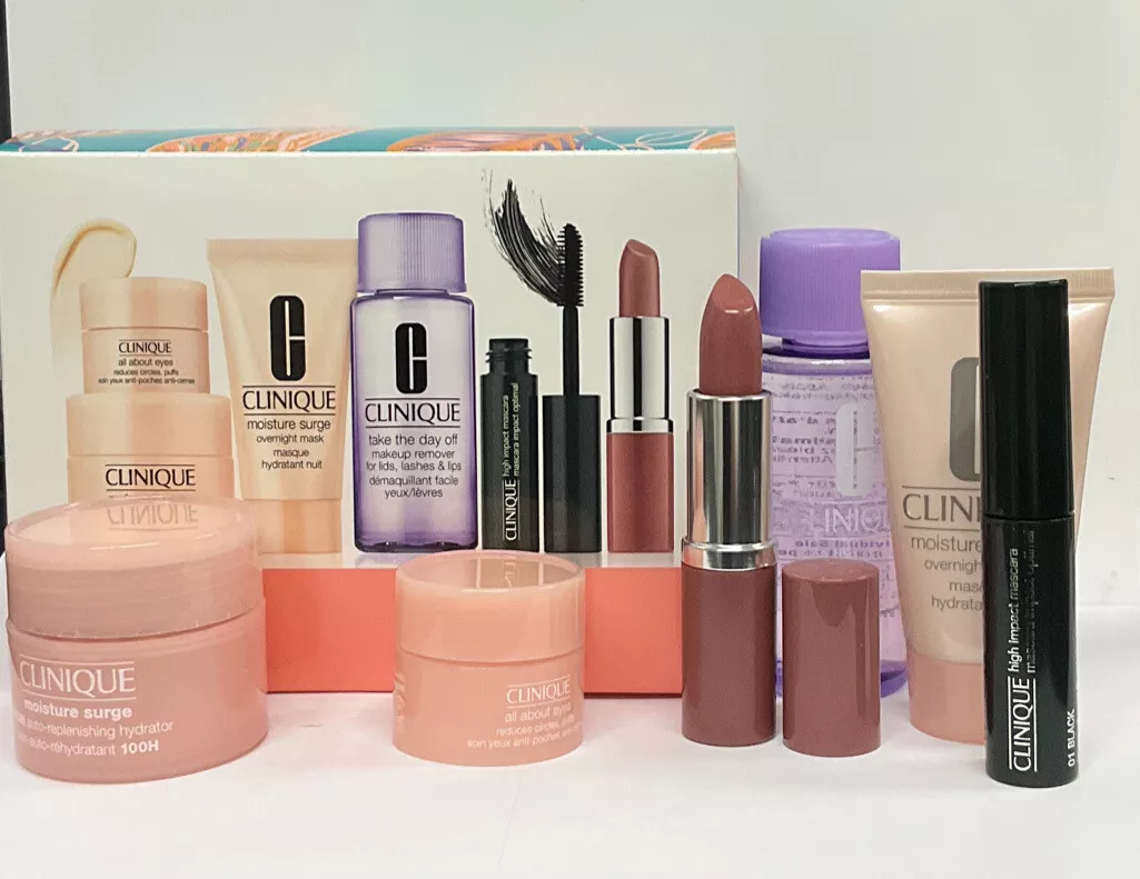 Clinique 6 PCS Skincare Travel Makeup Deluxe Sample Gift Set With Box | eBay