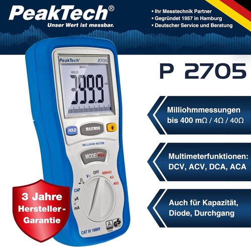 2705 Digital Milliohmmeter with 4-Pin Kelvin Test Leads, Resistance Measurements - Picture 7 of 7