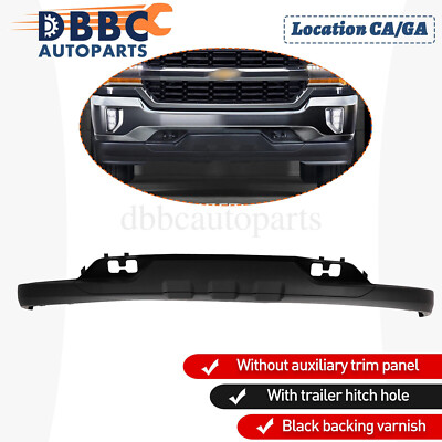 Front Bumper Lower Valance For 2016-2018 Chevy Silverado 1500 - With Tow Hook Holes - View #5