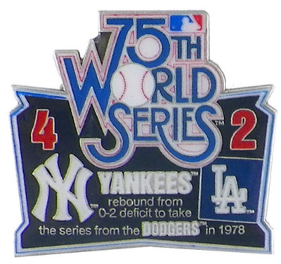 1978 World Series Commemorative Pin - Yankees vs. Dodgers - Limited 1,000