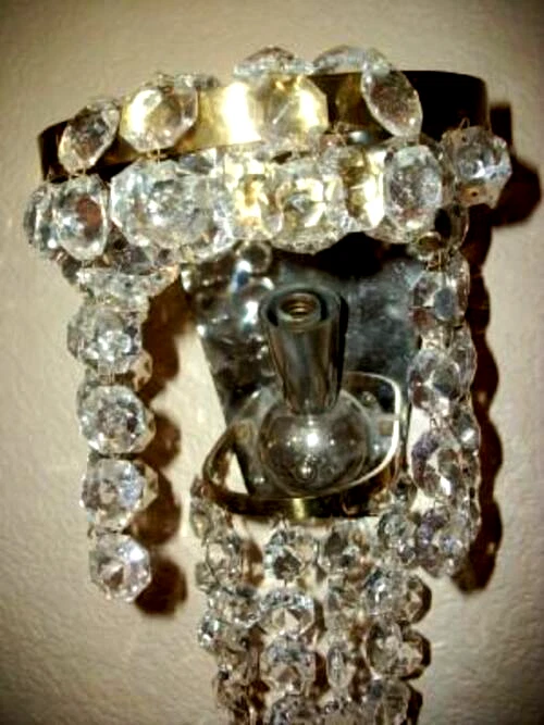 1910 АРТ ДЕКО БРА ЛАМПЫ ХРОМ КРИСТАЛЛ ШАР КОНУС РОЗЕТКА ЛАТУННЫЕ РЕЛЬСЫ СТАРИННЫЙ - Изображение 2 из 4