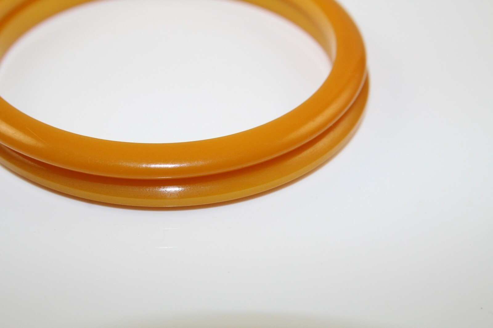 Two Butterscotch Bakelite Layering Bangle Style B… - image 4