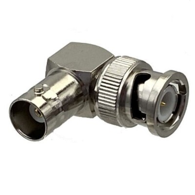 BNC Male to Female Right Angle 90° Coax RF Adapter Connector CCTV Camera