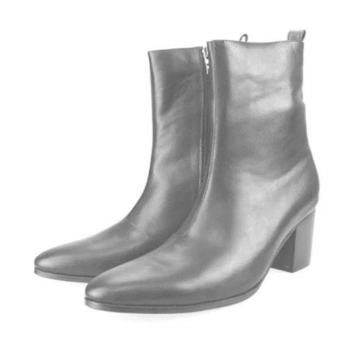 Herren Party Echt Wildleder Leder Stiefel Cowboy Spitz zulaufend 3 Farben Cocktail Schuhe - Bild 10 von 12
