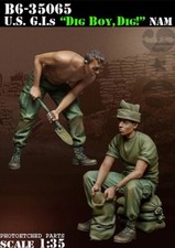 BRAVO 6 35065 VIETNAM WAR U.S. G.I.'s "DIG BOY, DIG " PHOTOETCHED 2 FIGURES 