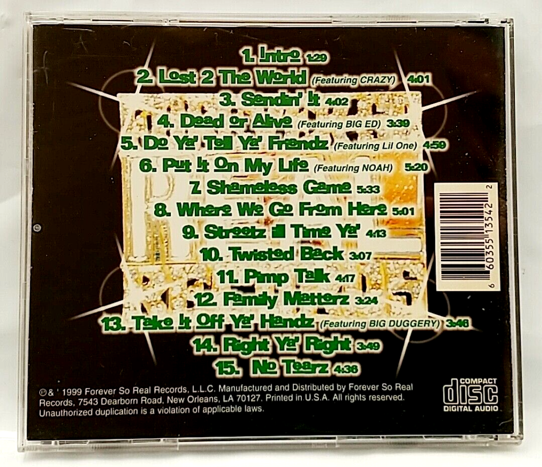 CD) Twelve A' Klok ‎– Lost 2 The World, US OG Press, Album, FSRR