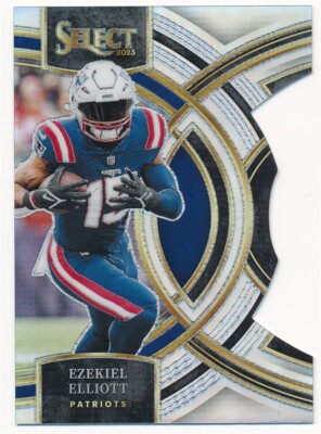 EZEKIEL ELLIOTT 2023 SELECT SILVER PRIZM PREMIER DIE-CUT #185 PATRIOTS MINT