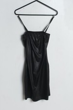 Pretty Little Thing Womens Slinky Dress - black - Size 6 (I29)