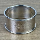 ANTIQUE REED AND BARTON STERLING SILVER NAPKIN RING ORNATE MONOGRAM