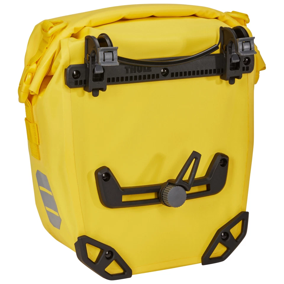 1 Paio Thule Scudo Borsa 13L Borse Bicicletta Portapacchi Impermeabile Giallo - Immagine 4 di 4