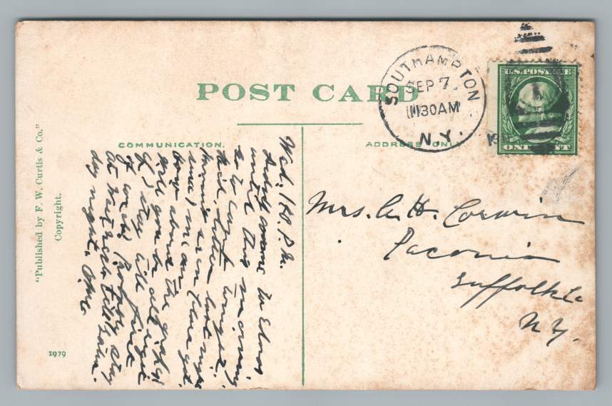 Busy Train Depot SOUTHAMPTON New York Long Island Railroad Station