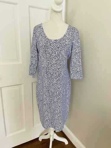 Persifor Kilpatrick Cheetah Blue Print Dress