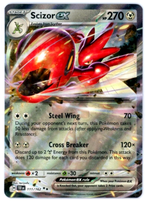 Pokemon TCG Scizor ex 111/162 Sv05: Temporal Forces Double Rare | eBay