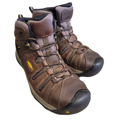 Keen Men\'s Flint II Waterproof Steel Toe Work Boot Cascade Brown Size 10.5D Men main image 3