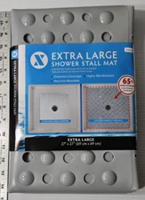 27 x27  Inch Extra Large Shower Stall Anti-Slip Shower Safety Mat, suction cups
