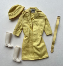 Vintage Barbie #949 Stormy Weather Raincoat, Belt, Hat, Boots, 1963 Mattel NICE,