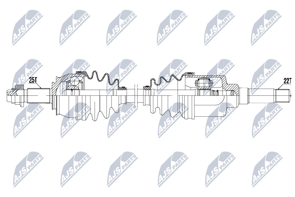 DRIVE SHAFT NPW-CT-071 FOR PEUGEOT CITROËN NEMO/MPV/Box/Body/MPV 8HS 1.4L 4cyl - Image 6