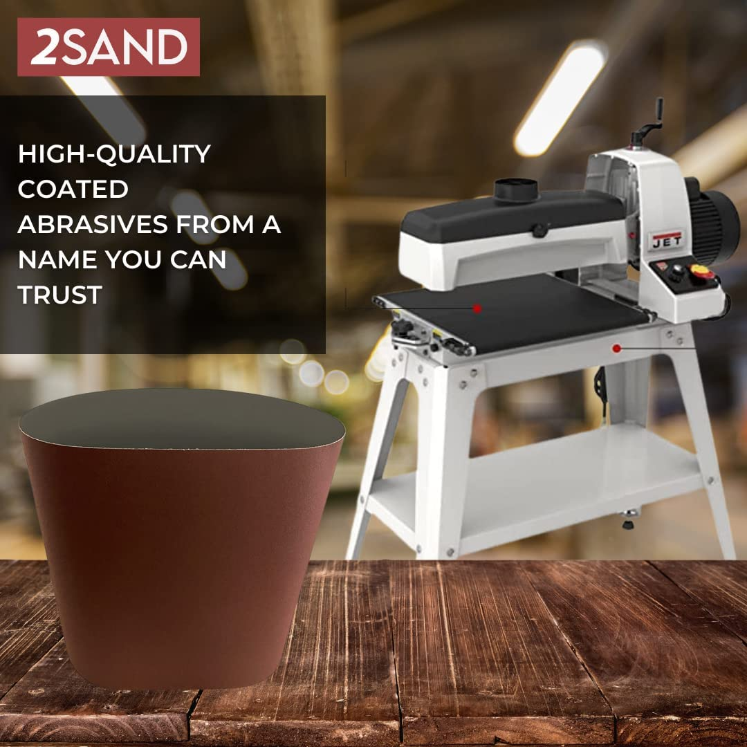 2SAND 16" X 43.5" Drum Sander Feed Belt for Performax 1632 and Jet