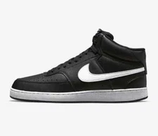 Nike Court Vision Mid Black White Panda CD5466-001 sz 12 Men's