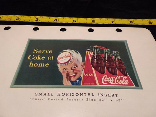 Vintage Sprite Boy Coca-Cola Salesman Advertising 1940 Serve Coke Sign 2 Sided - 第 1/6 張圖片