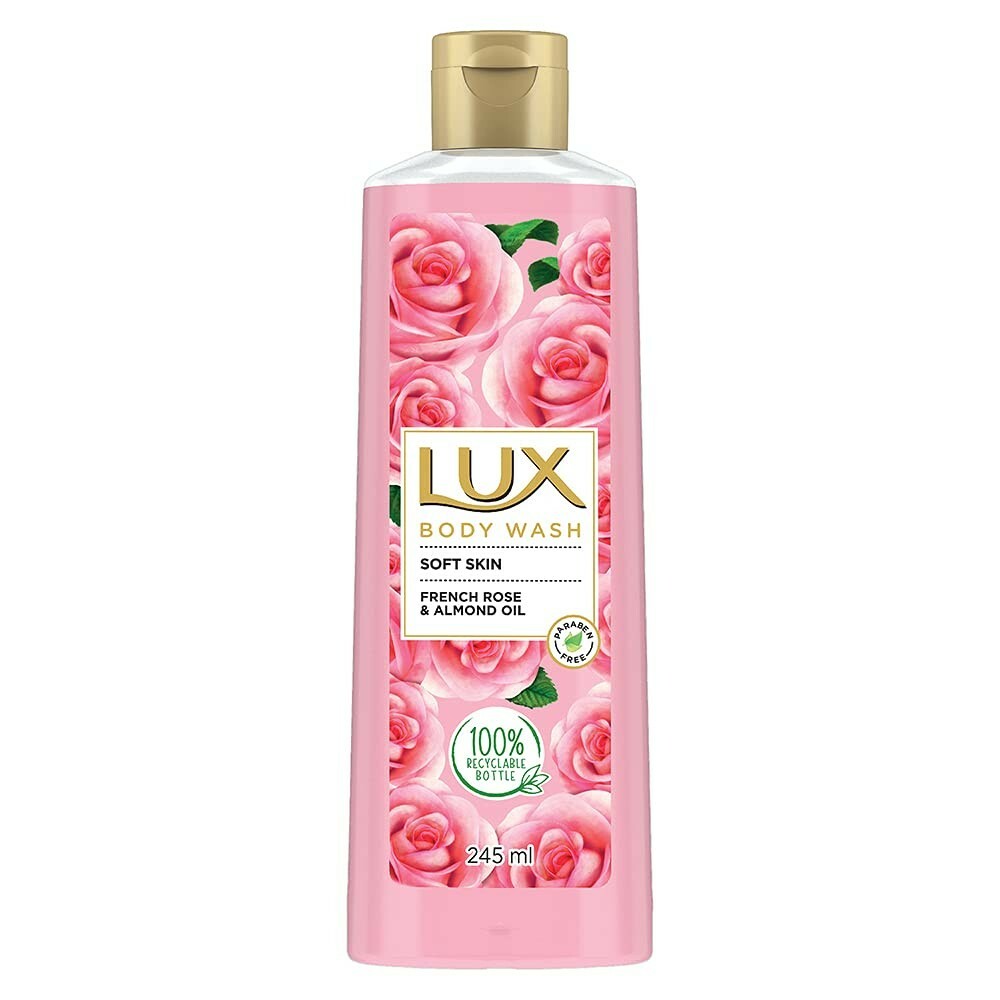 Lux Soft Skin French Rose Fragrance & Almond Oil Body Wash, 245 ML FS