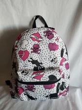 Skull Heart Print YAK PAK Multi Color School Bookbag Travel Backpack Durable Bag