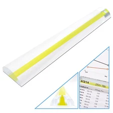 6" Magnifying Bar Magnifies up to 2X with Yellow Guide Line Ideal for Reading