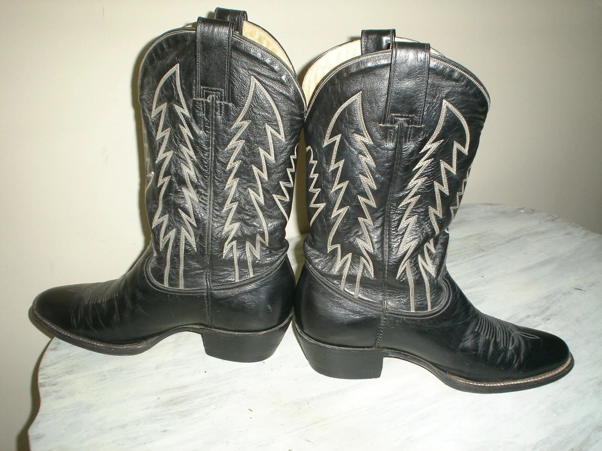 Solid black shop cowboy boots